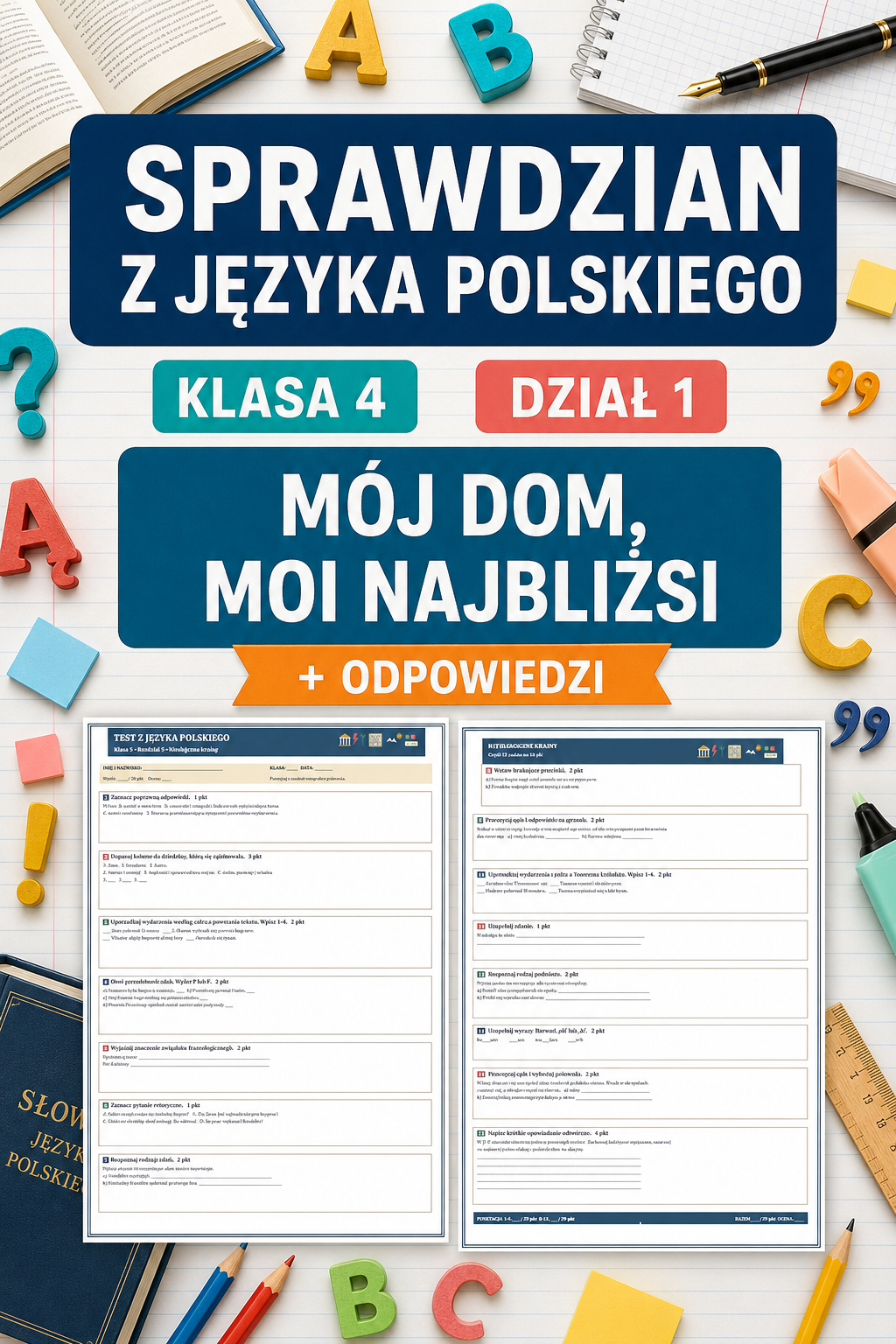 sprawdzian-z-jezyka-polskiego-pdf-klasa-4-dzial-1-moj-dom-moi-najblizsi-odpowiedzi