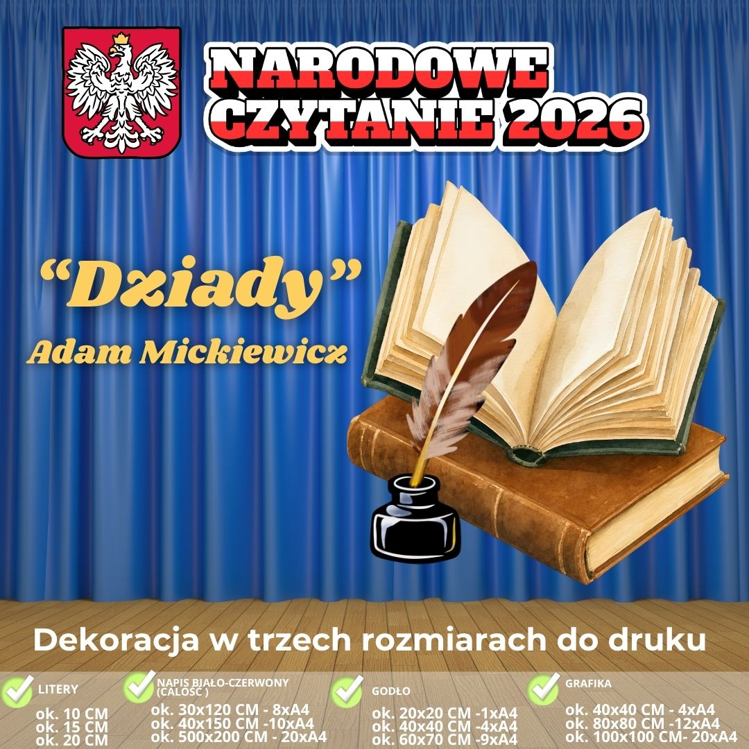 Dekoracja na Narodowe Czytanie 2026 – „Dziady” Adama Mickiewicza (2)