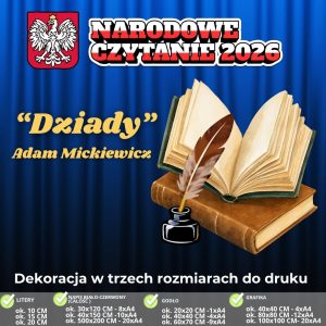 Dekoracja na Narodowe Czytanie 2026 – „Dziady” Adama Mickiewicza (3)