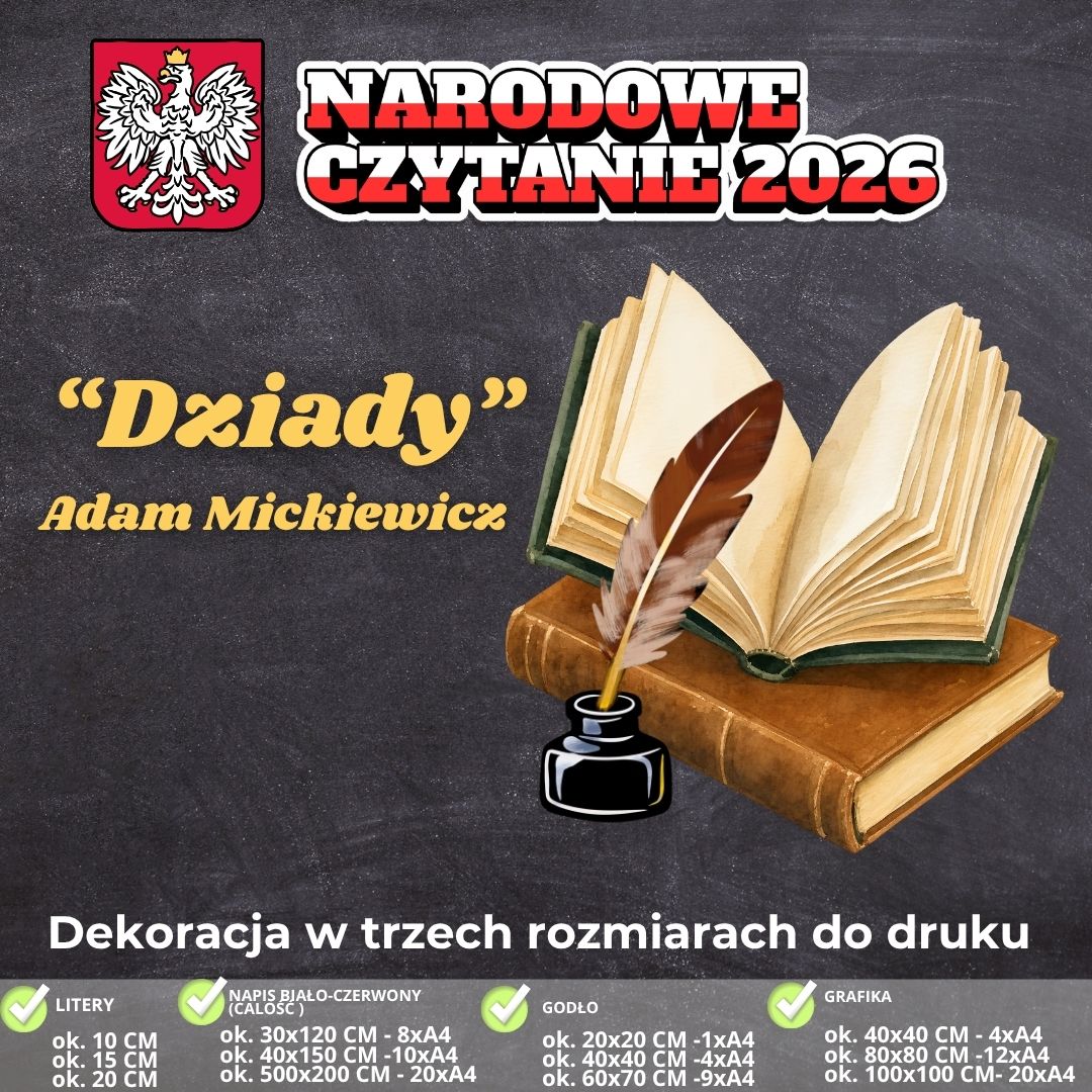 Dekoracja na Narodowe Czytanie 2026 – „Dziady” Adama Mickiewicza (4)