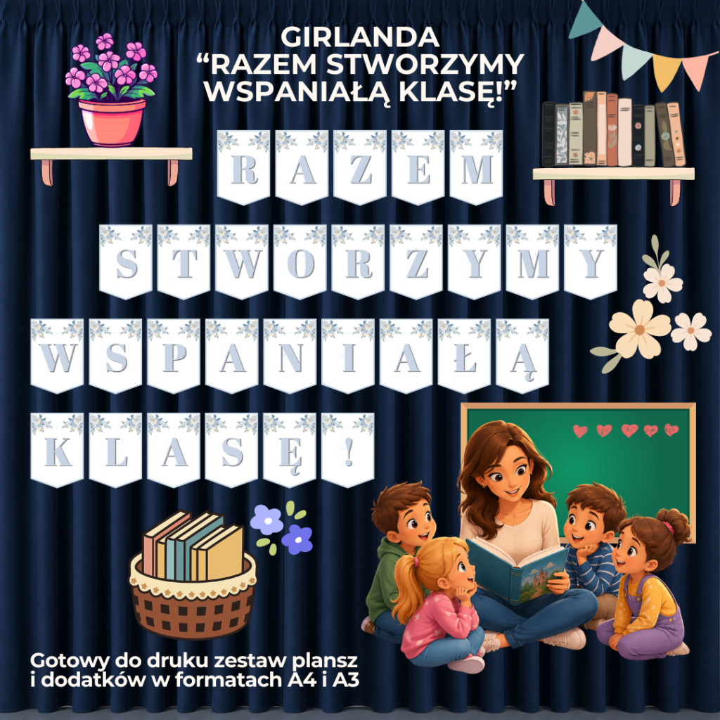 Napis Razem stworzymy wspaniałą klasę! – PDF do druku