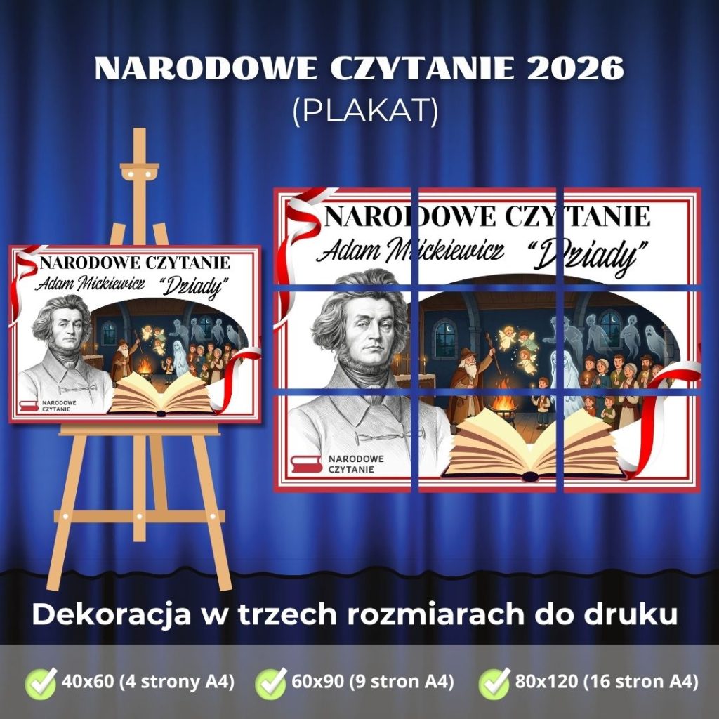 Narodowe Czytanie 2026 – dekoracja w 3 rozmiarach (plakat 1) (4)
