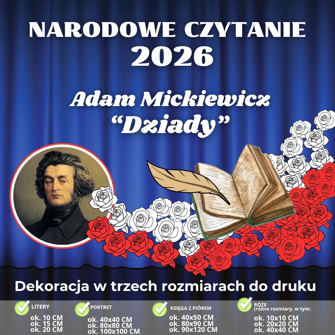 Narodowe Czytanie 2026 – dekoracja w 3 rozmiarach (wersja 2) (1)