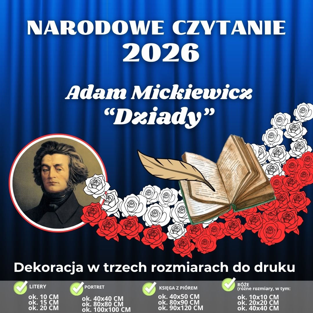 Narodowe Czytanie 2026 – dekoracja w 3 rozmiarach (wersja 2) (3)