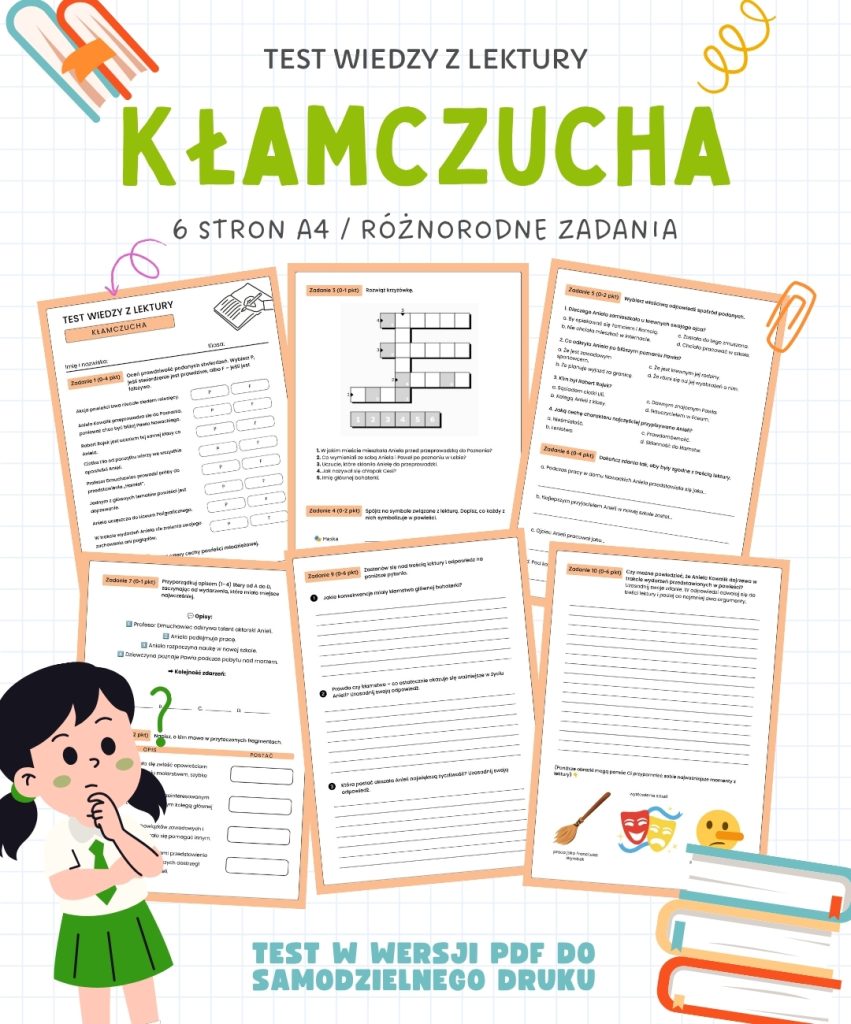 Sprawdzian Kłamczucha – 6 stron A4 (PDF do wydruku)