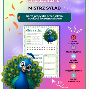 Sylaby - karty pracy - (Mistrz sylab) - PDF do druku