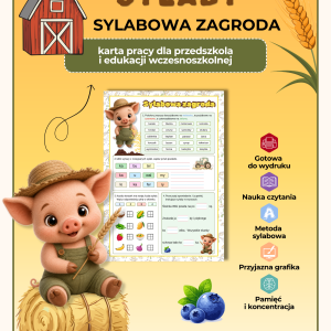 Sylaby - karty pracy - (Sylabowa zagroda) - PDF do druku