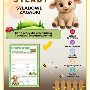 Sylaby - karty pracy - (Sylabowe zagadki) - PDF do druku