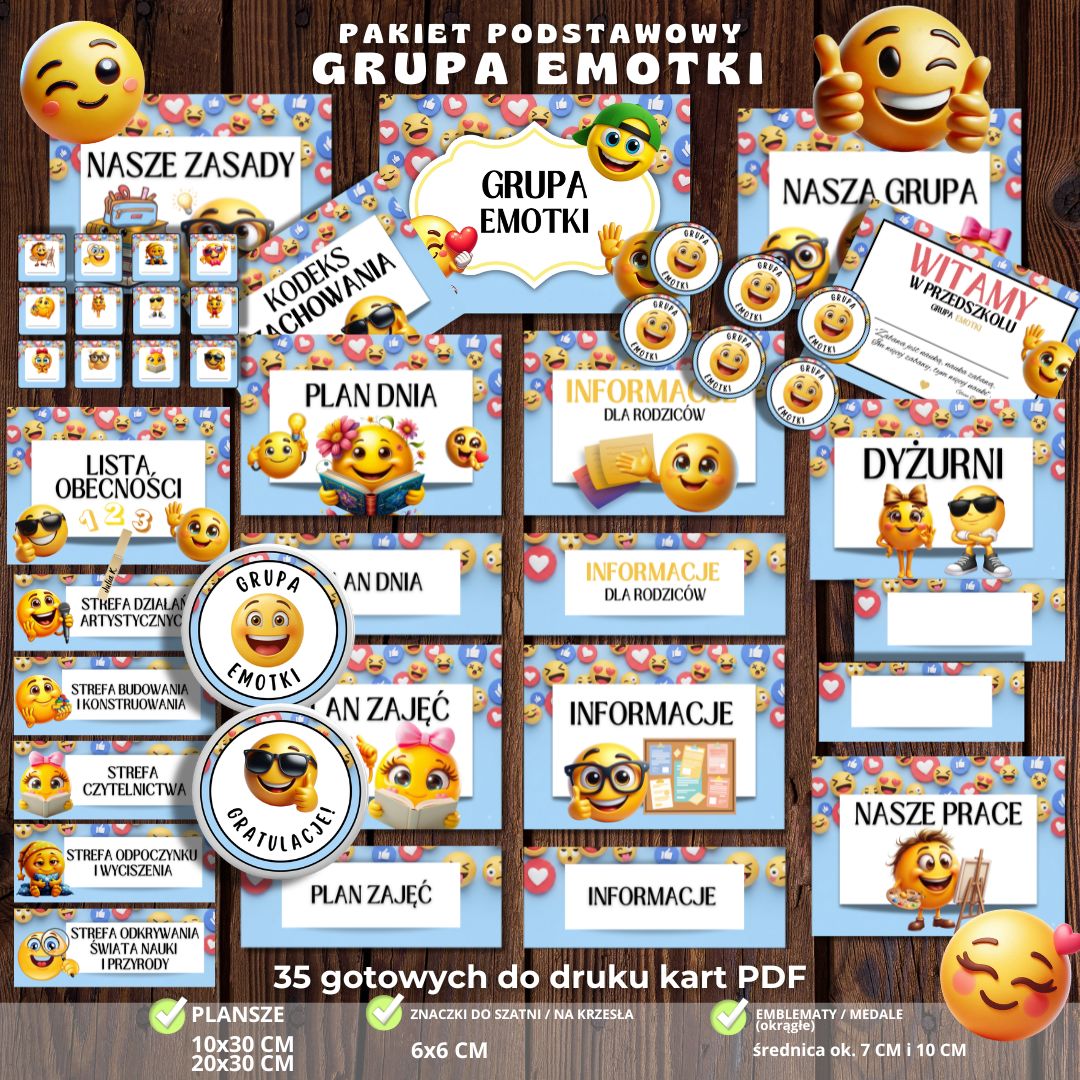 Grupa Emotki – pakiet grupowy na start – zestaw 24 elementów PDF (3)