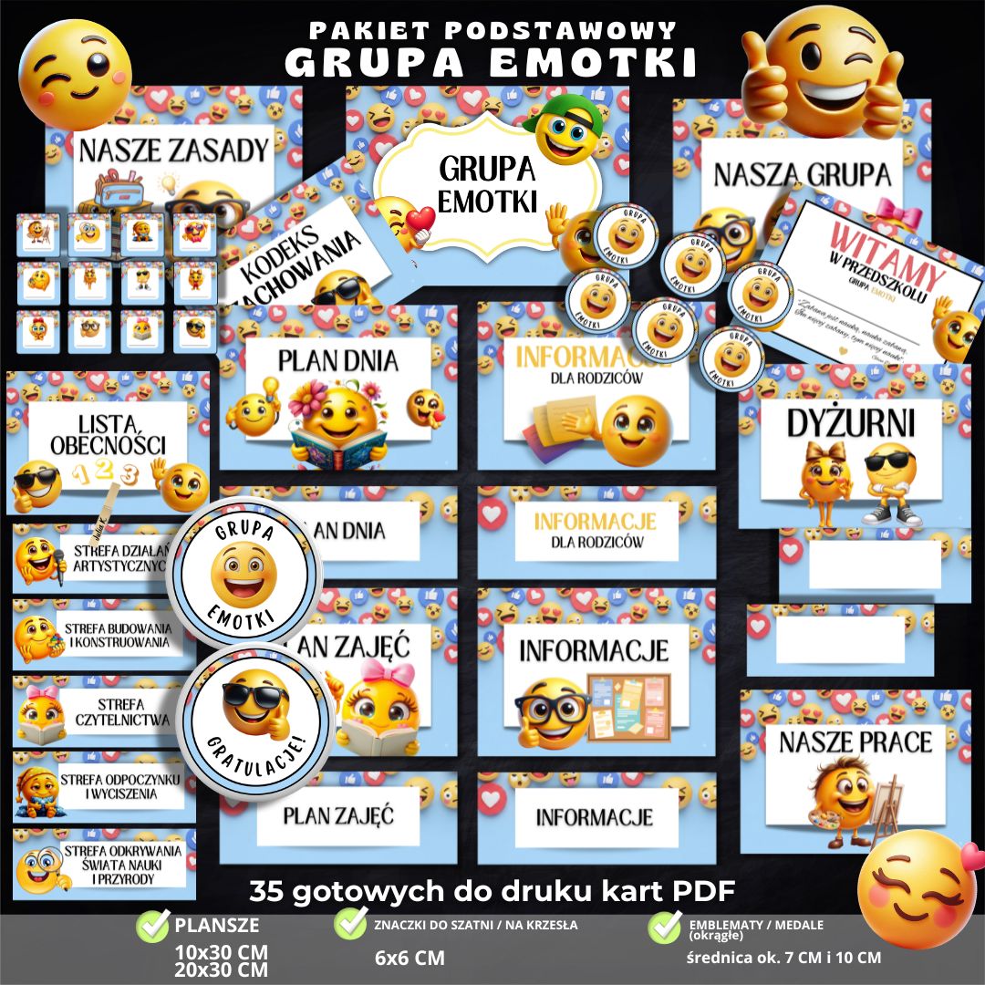 Grupa Emotki – pakiet grupowy na start – zestaw 24 elementów PDF (4)