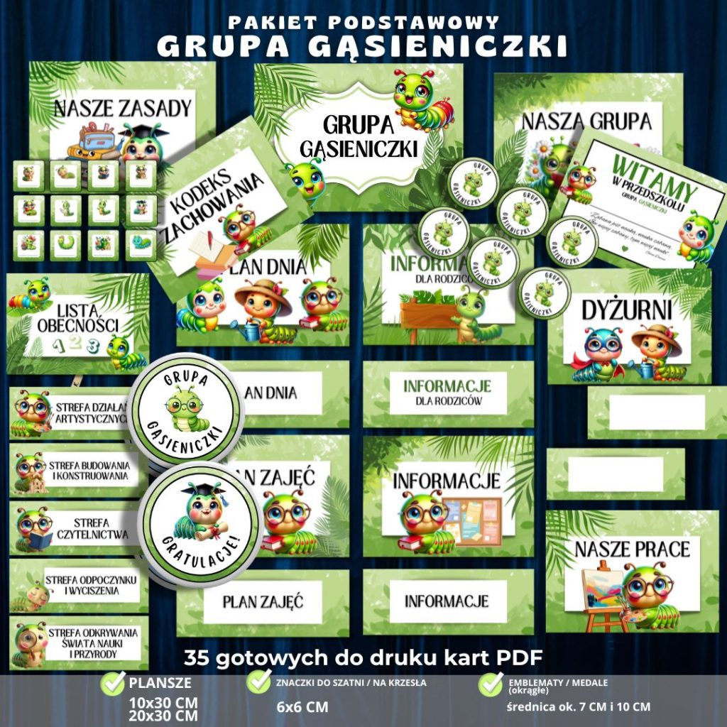 Grupa Gąsieniczki – pakiet grupowy na start – zestaw 24 elementów PDF (2)