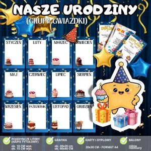 Kalendarz urodzinowy dla grupy “GWIAZDKI” + dodatki! (4)