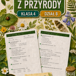 Sprawdzian z przyrody (klasa 4 dział 8) – Odkrywamy tajemnice życia w wodzie i na lądzie + odpowiedzi
