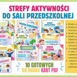 Strefy aktywności w przedszkolu (wersja 4)
