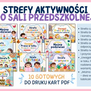 Strefy aktywności w przedszkolu (wersja 4)