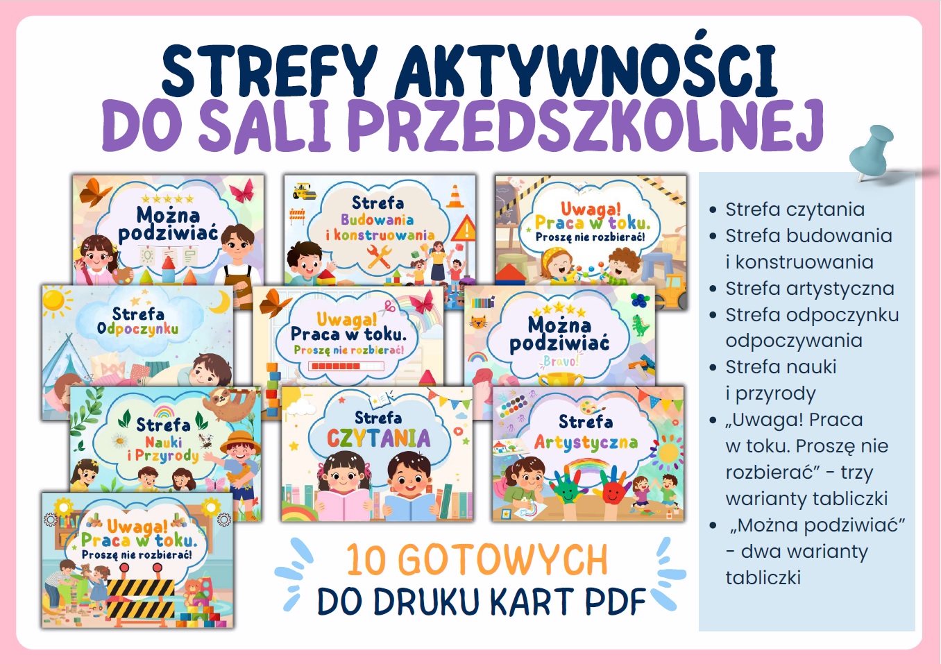 Strefy aktywności w przedszkolu (wersja 4)