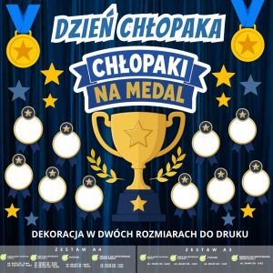 Dekoracja na Dzień Chłopaka - 2 rozmiary (Chłopaki na medal!) (3)