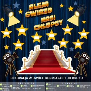 Dekoracja na Dzień Chłopaka – 2 rozmiary (Aleja Gwiazd) (4)
