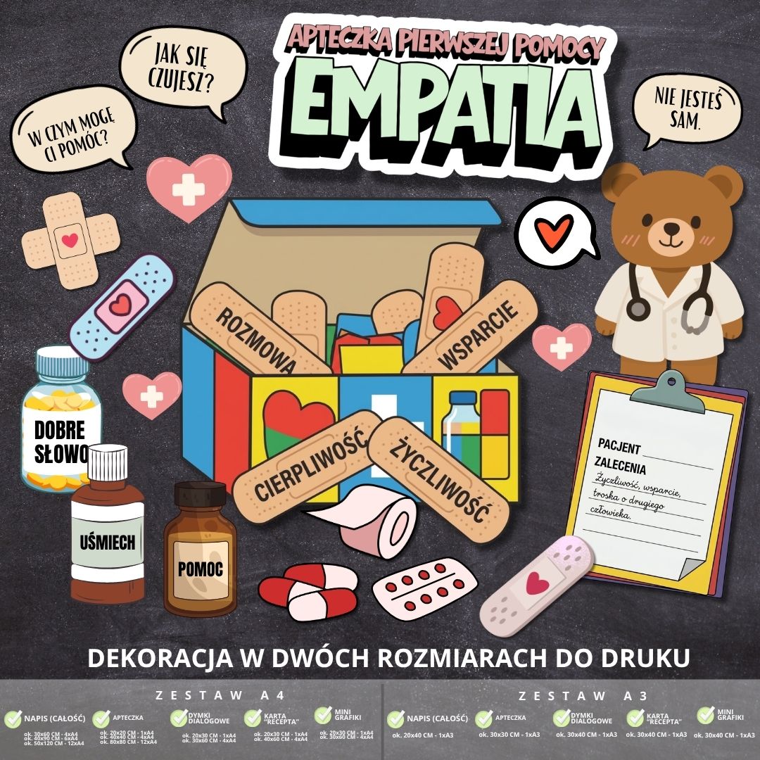 Dekoracja na Międzynarodowy Dzień Empatii – 2 rozmiary (apteczka) (1)