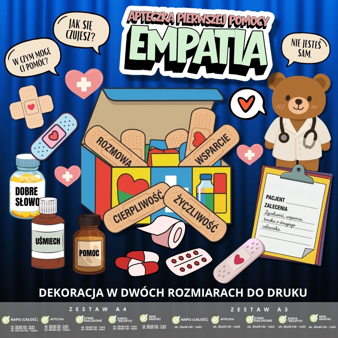 Dekoracja na Międzynarodowy Dzień Empatii – 2 rozmiary (apteczka) (2)