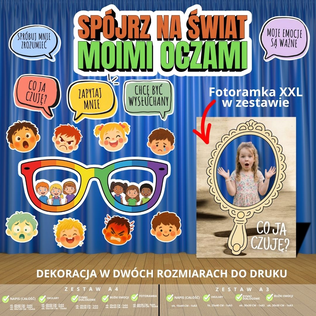 Dekoracja na Międzynarodowy Dzień Empatii – 2 rozmiary (lustereczko) (1)