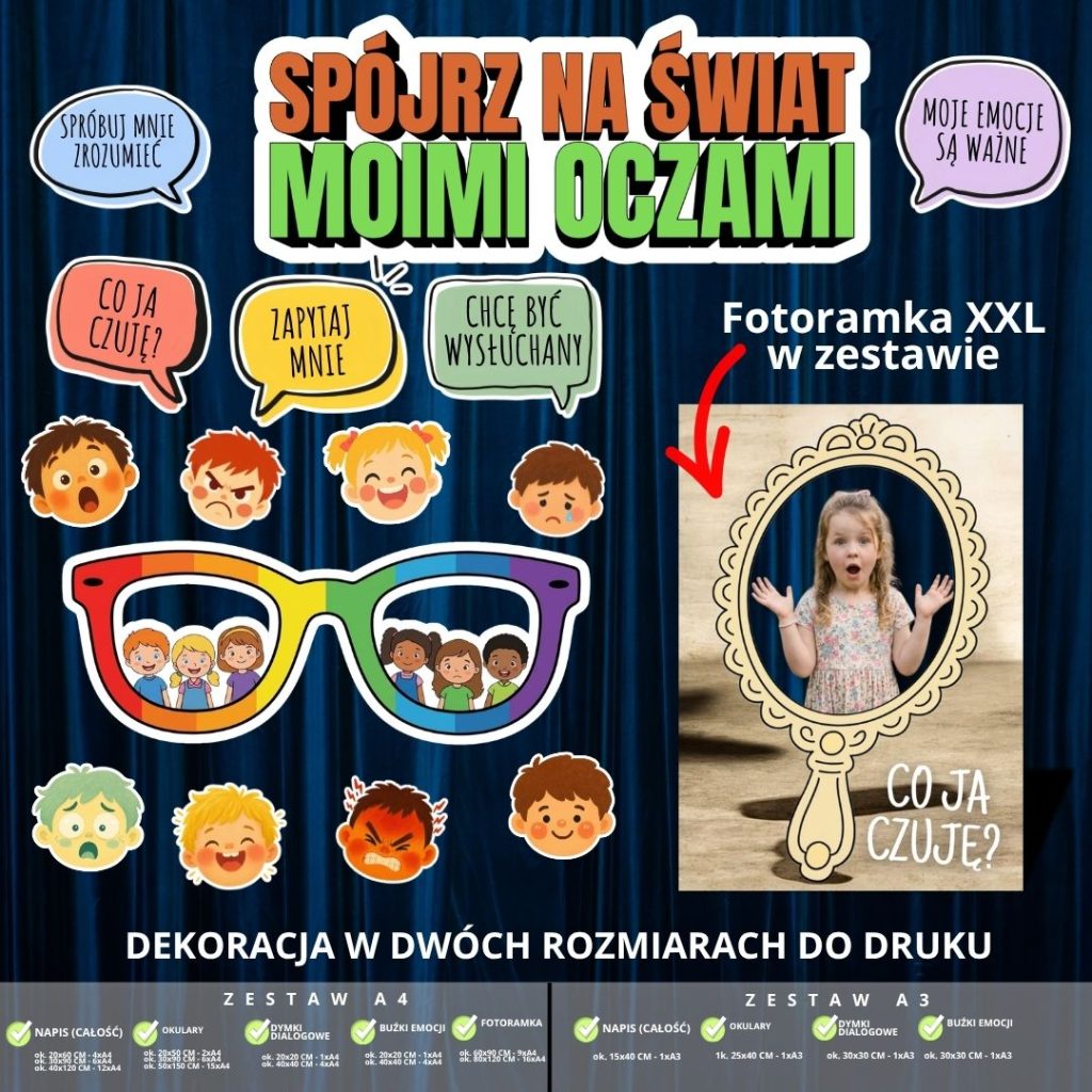 Dekoracja na Międzynarodowy Dzień Empatii – 2 rozmiary (lustereczko) (4)