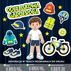 Dekoracja na Ogólnopolski Policyjny Dzień Odblasków – 3 rozmiary (odblaskowa garderoba) (3)
