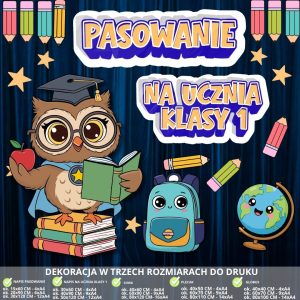 Dekoracja na pasowanie na ucznia klasy 1 (Sowa) (3)