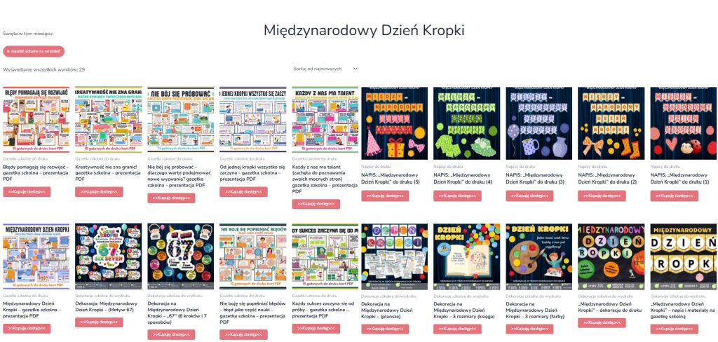 Dekoracje na Międzynarodowy Dzień Kropki