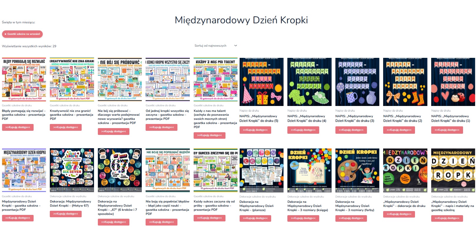 Dekoracje na Międzynarodowy Dzień Kropki