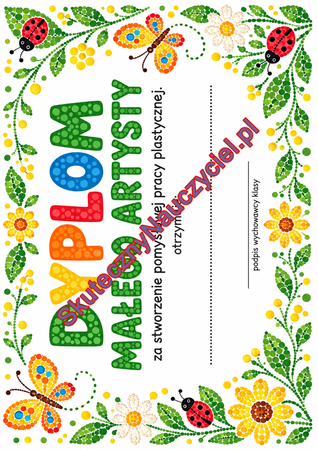 Dyplom na Dzień Kropki – do druku PDF (17)