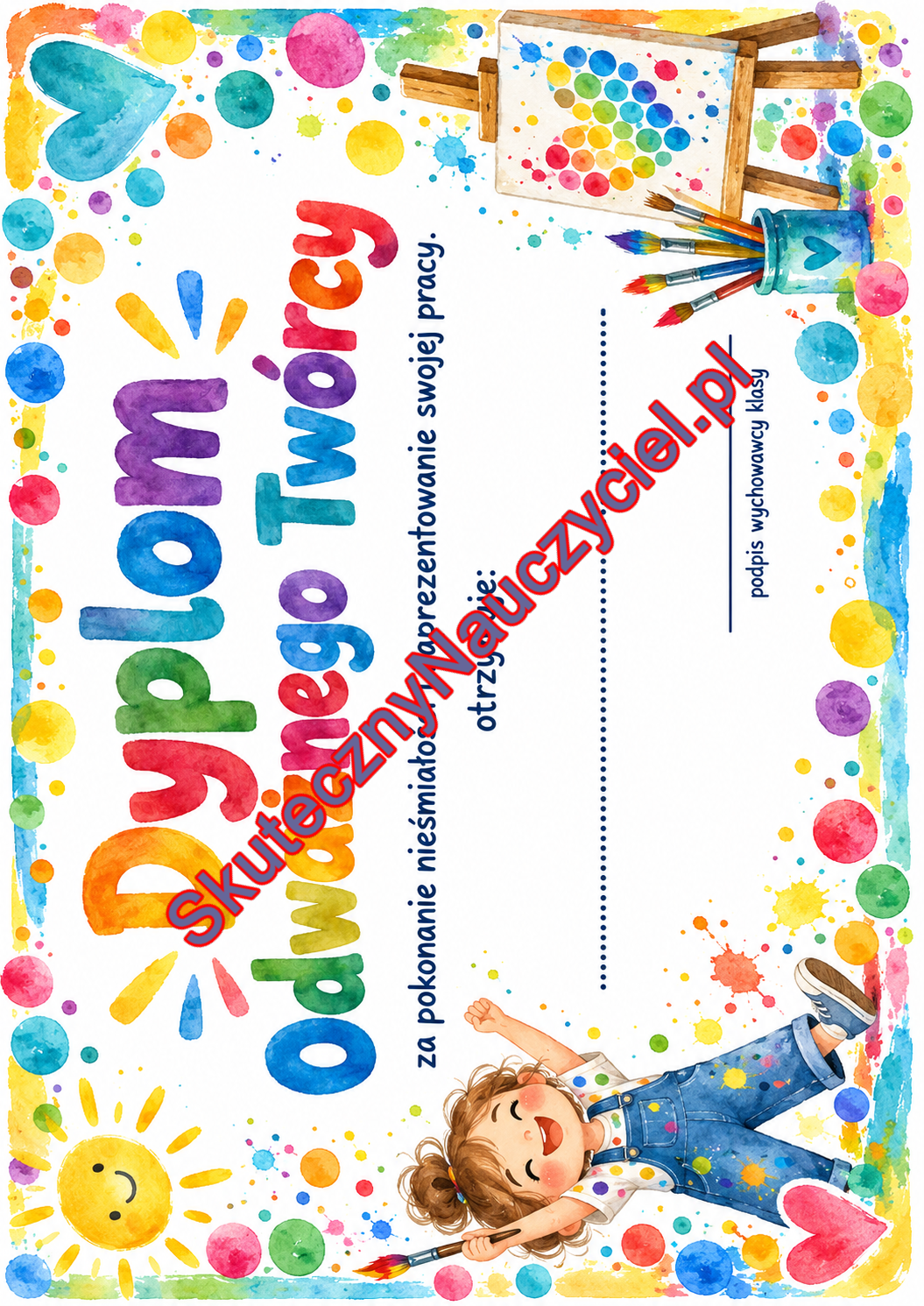 Dyplom na Dzień Kropki – do druku PDF (24)