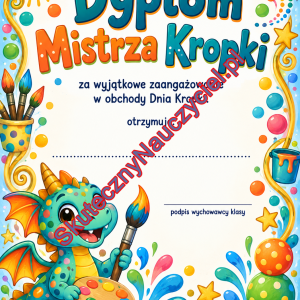 Dyplom na Dzień Kropki – do druku PDF (4)