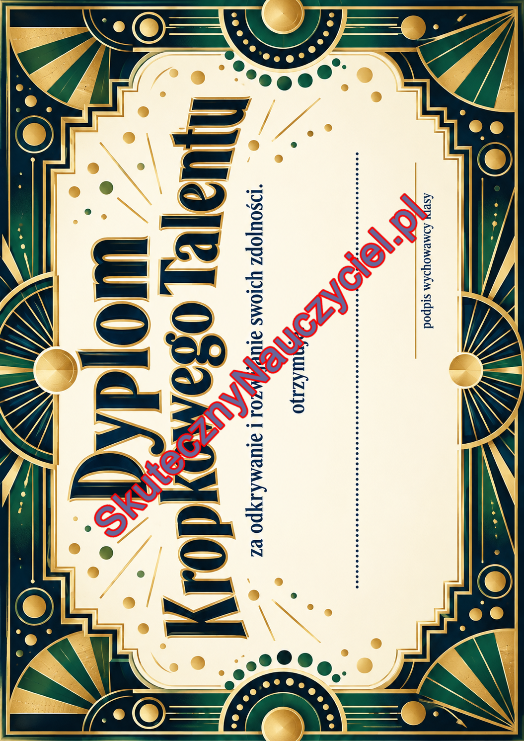 Dyplom na Dzień Kropki – do druku PDF (40)