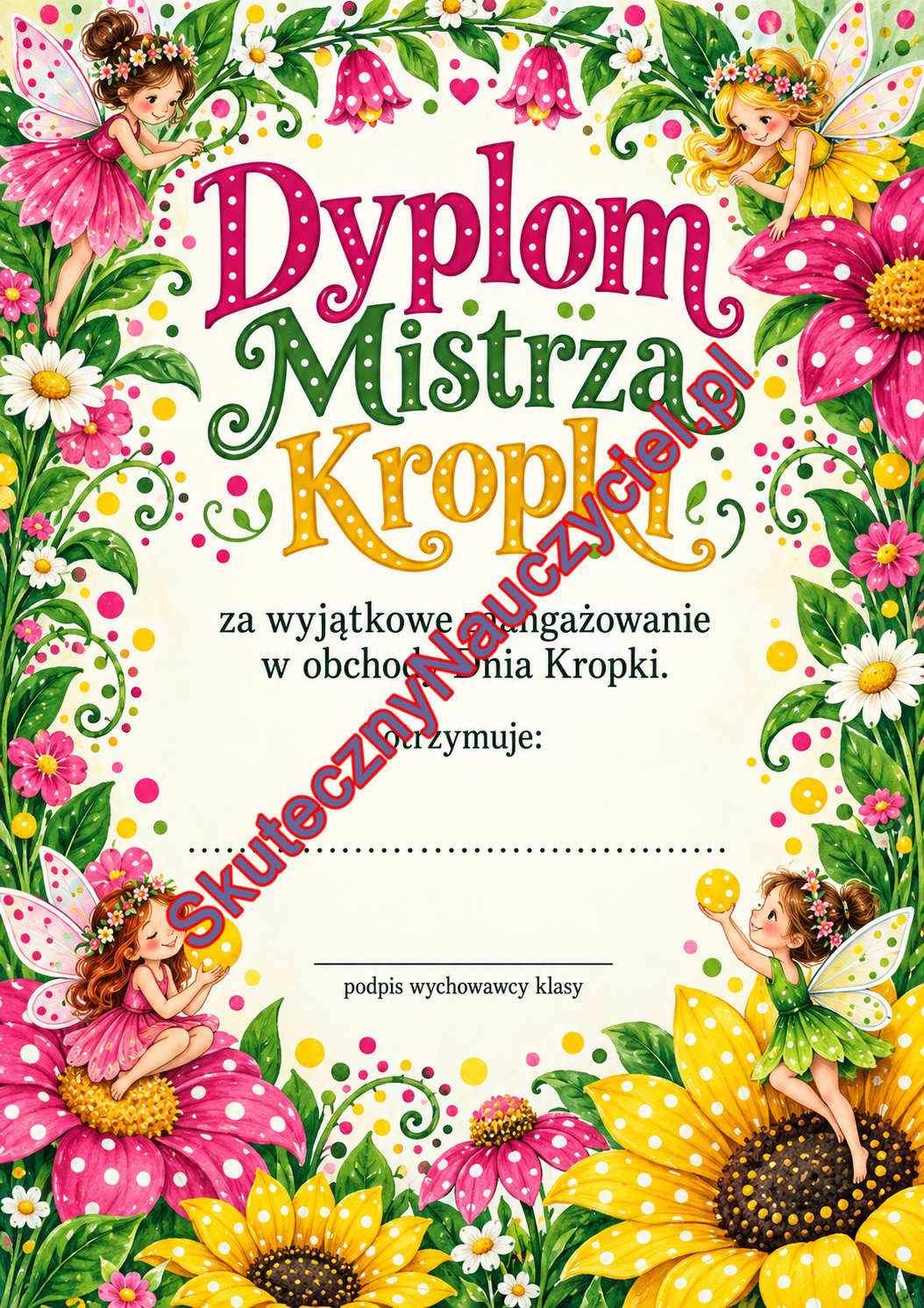 Dyplom na Dzień Kropki – do druku PDF (8)