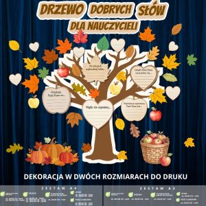 Dzień Edukacji Narodowej – dekoracja w 3 rozmiarach (interaktywne drzewo) (2)