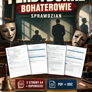 Ferdydurke – bohaterowie – sprawdzian (2 strony A4) + odpowiedzi