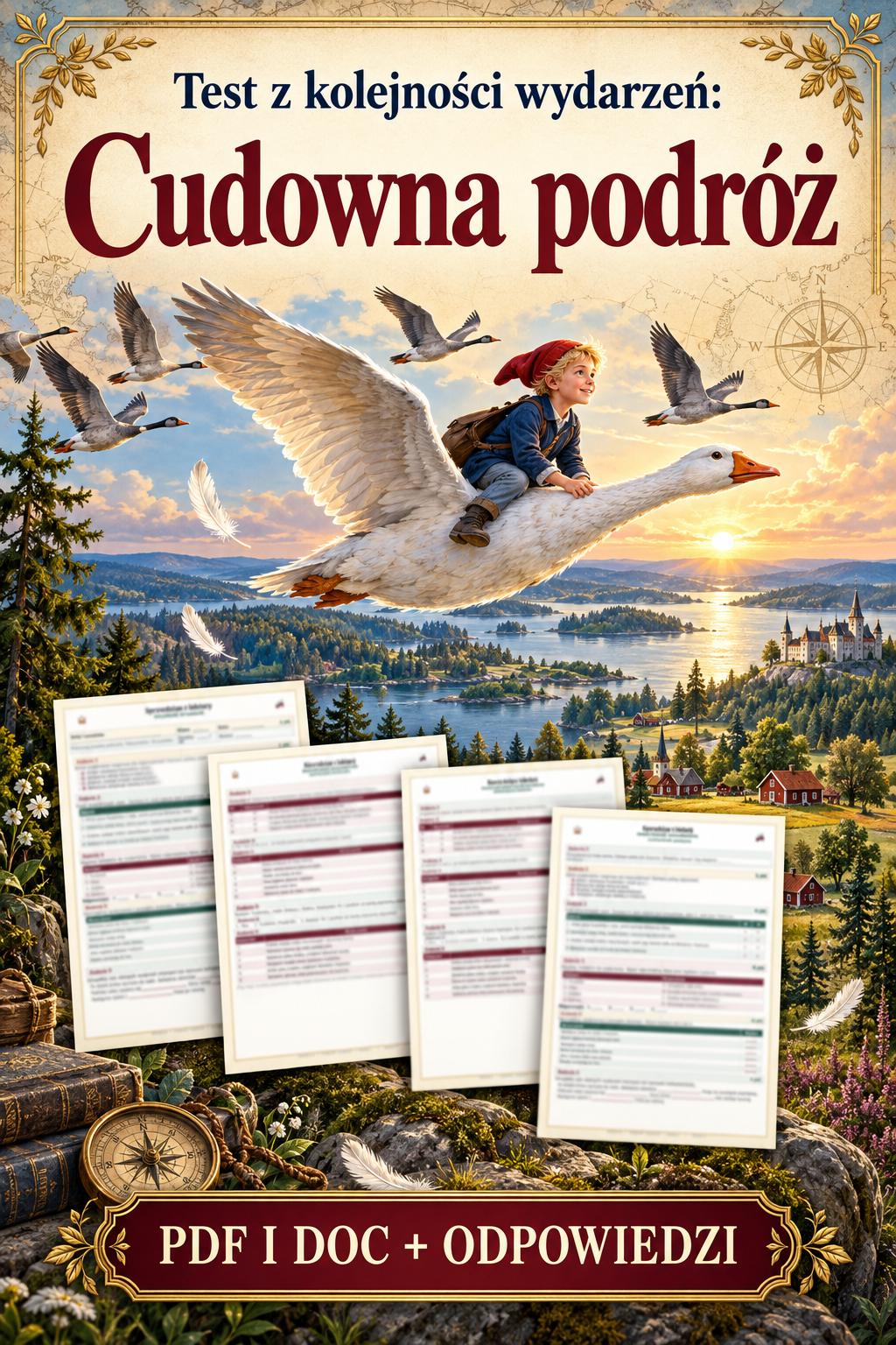 Sprawdzian Cudowna podróż – kolejność wydarzeń – (DOC + PDF) + odpowiedzi
