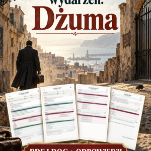Sprawdzian Dżuma – kolejność wydarzeń – (DOC + PDF) + odpowiedzi