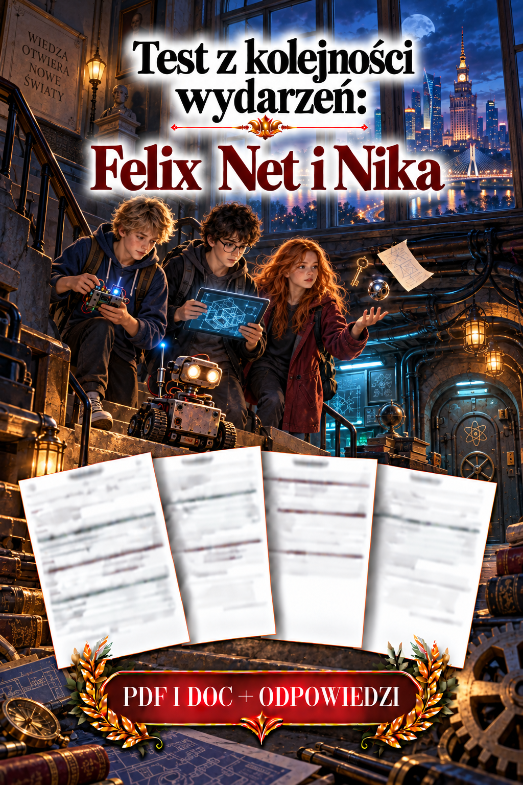 Sprawdzian Felix Net i Nika – kolejność wydarzeń – (DOC + PDF) + odpowiedzi