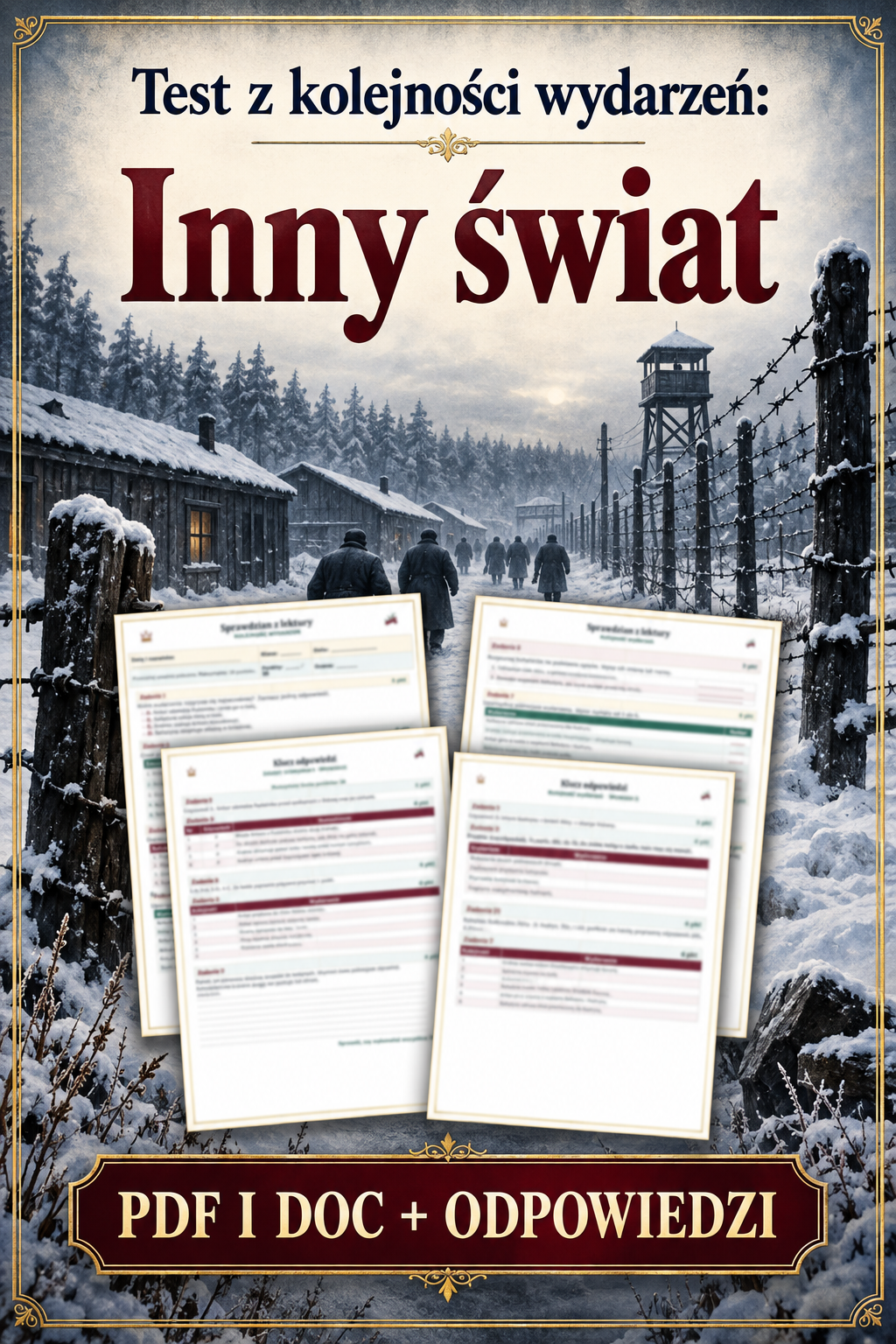 Sprawdzian Inny świat – kolejność wydarzeń – (DOC + PDF) + odpowiedzi