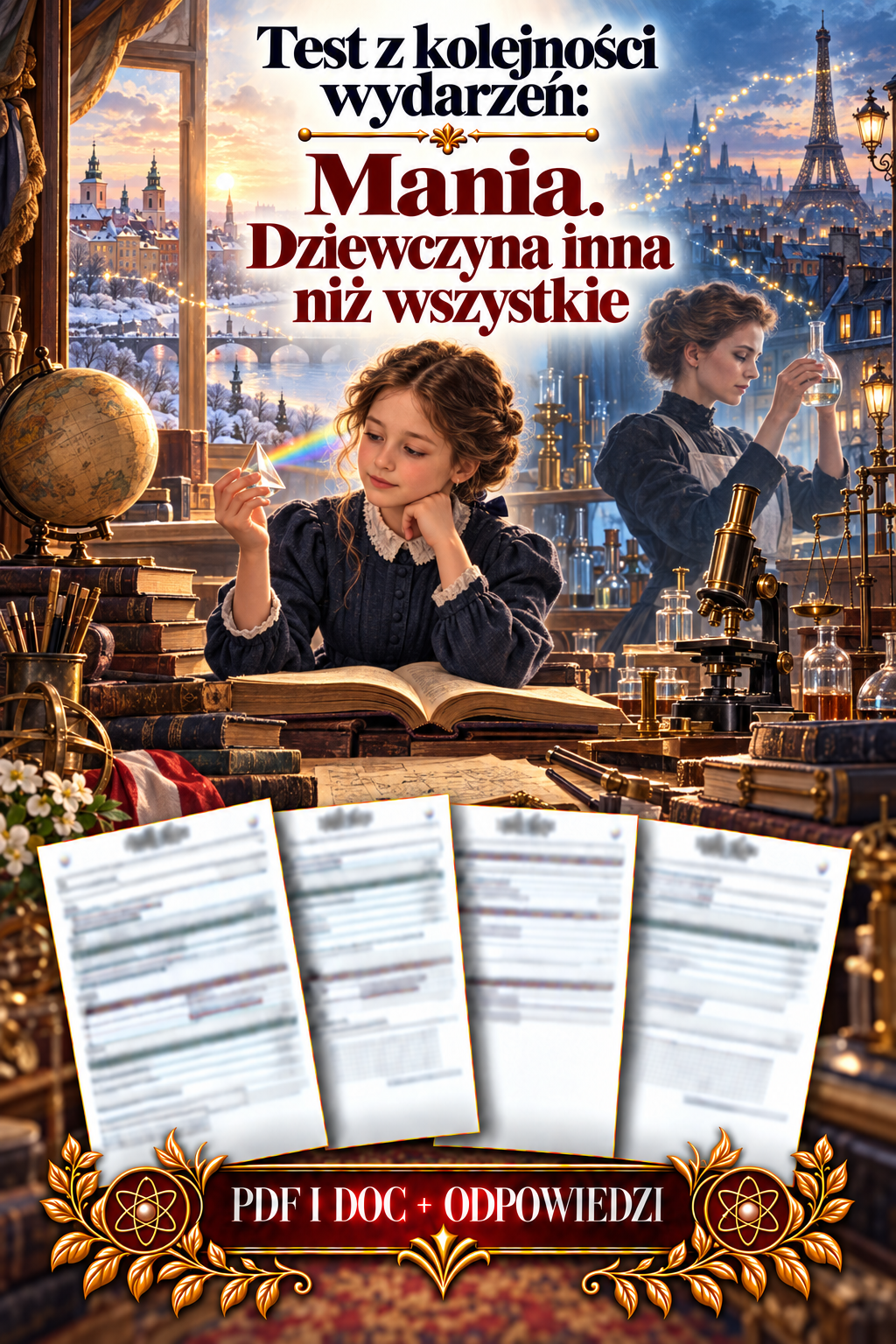 Sprawdzian Mania. Dziewczyna inna niż wszystkie – kolejność wydarzeń – (DOC + PDF) + odpowiedzi