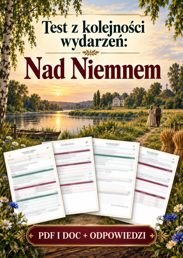 Sprawdzian Nad Niemnem – kolejność wydarzeń – (DOC + PDF) + odpowiedzi
