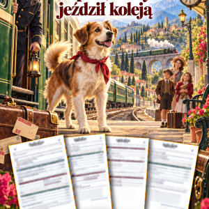Sprawdzian O psie, który jeździł koleją – kolejność wydarzeń – (DOC + PDF) + odpowiedzi