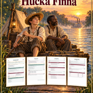 Sprawdzian Przygody Hucka Finna – kolejność wydarzeń – (DOC + PDF) + odpowiedzi