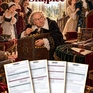 Sprawdzian Skąpiec – kolejność wydarzeń – (DOC + PDF) + odpowiedzi