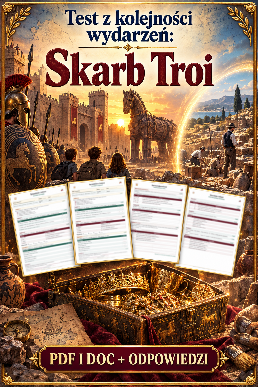 Sprawdzian Skarb Troi – kolejność wydarzeń – (DOC + PDF) + odpowiedzi