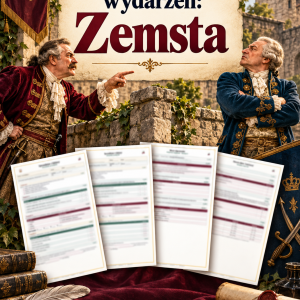 Sprawdzian Zemsta – kolejność wydarzeń – (DOC + PDF) + odpowiedzi