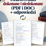Test Czasowniki dokonane i niedokonane (PDF i DOC) + odpowiedzi