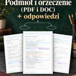 Test: Podmiot i orzeczenie (PDF i DOC) + odpowiedzi